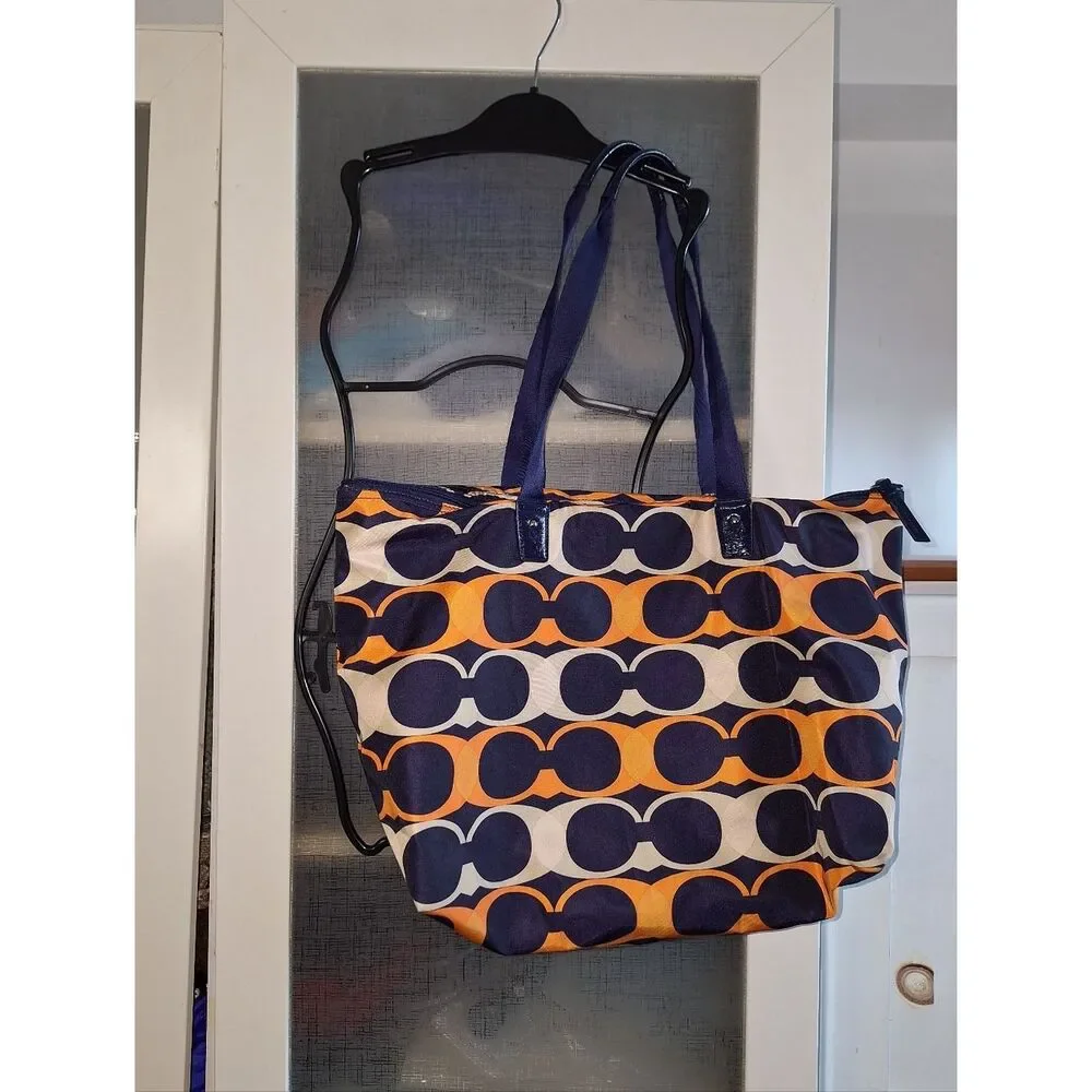 Coach Multicolor Logo Nylon Tote Bag